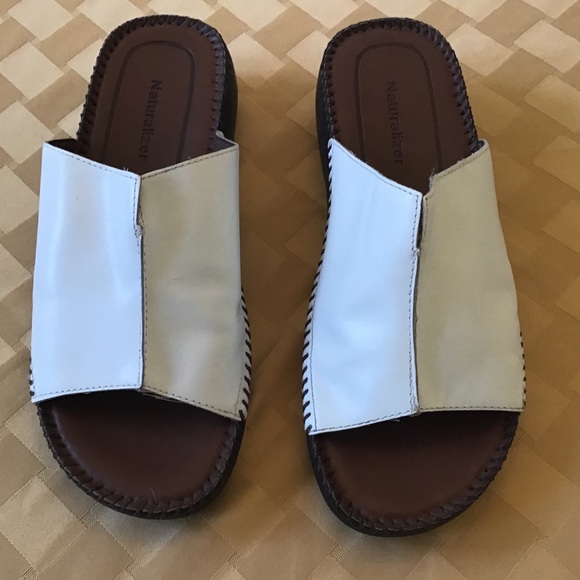 Naturalizers Shoes - Naturalizer White Slip On Sandals